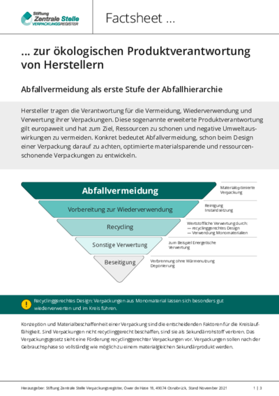 Factsheet zur Produktverantwortung von Herstellern Beim Anklicken öffnet sich die PDF Factsheet: Produktverantwortung von Herstellern in einem neuen Fenster.