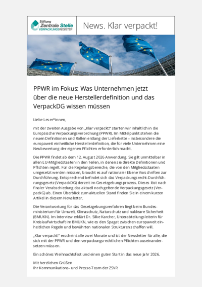 Ausgabe Dezember 2025 Beim Anklicken öffnet sich die PDF Newsletter Ausgabe Dezember 2025 in einem neuen Fenster.